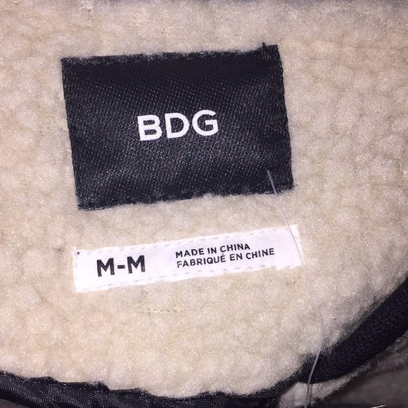 BDG Cream sherpa zip up jacket - Picture 5 of 10